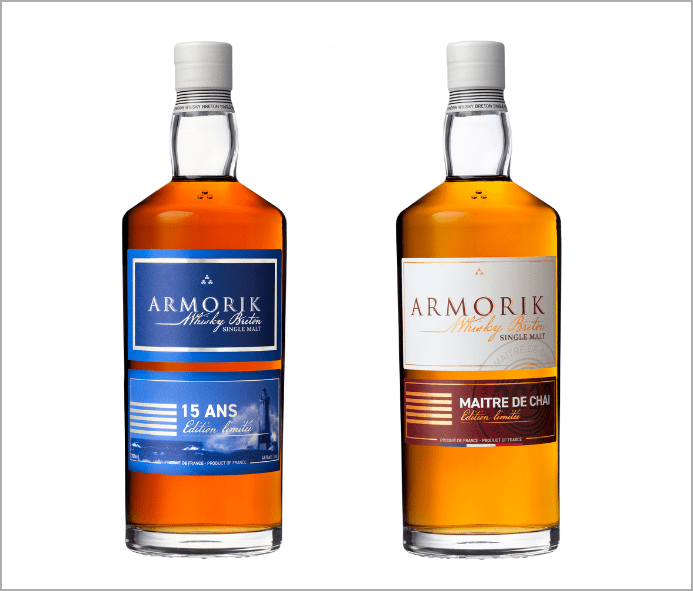 2 bouteilles de whisky Armorik